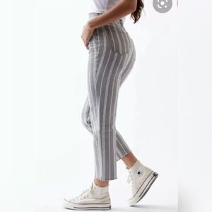 PacSun Gray Double Stripe High Waisted Straight Leg Jeans Size 29